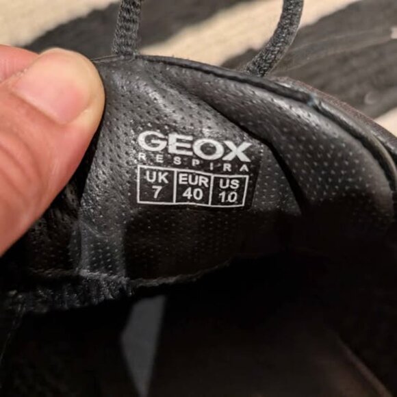 Geox respira black leather size 10 - Picture 5 of 5
